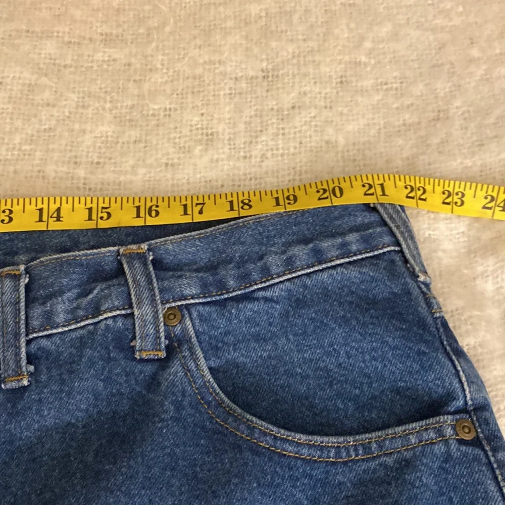 Carhartt Mens Blue Tapered Leg Relaxed Fit Denim Pockets Cotton Jeans Size 42/32